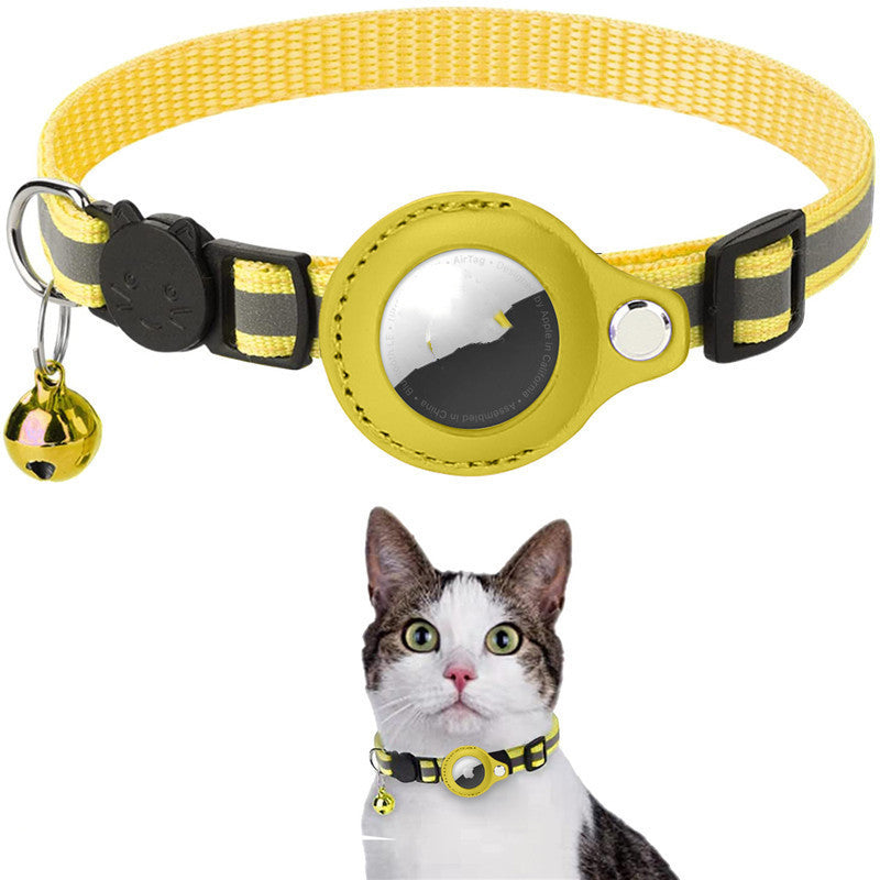 Pet Set Go™ Reflective Nylon Collar with Airtag Holder – Protective Case for Cats & Dogs