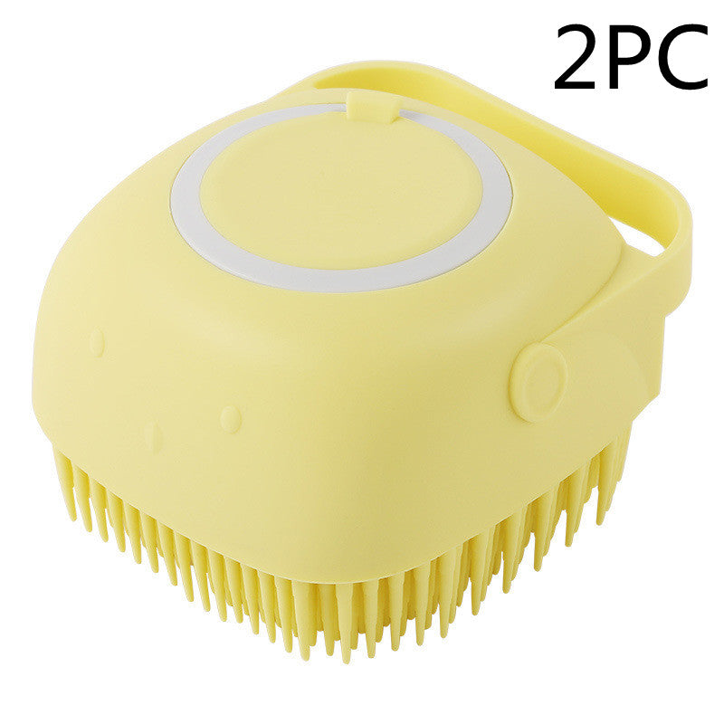 Pet Set Go™ 2-in-1 Silicone Bath & Massage Grooming Brush (Shampoo Dispenser)