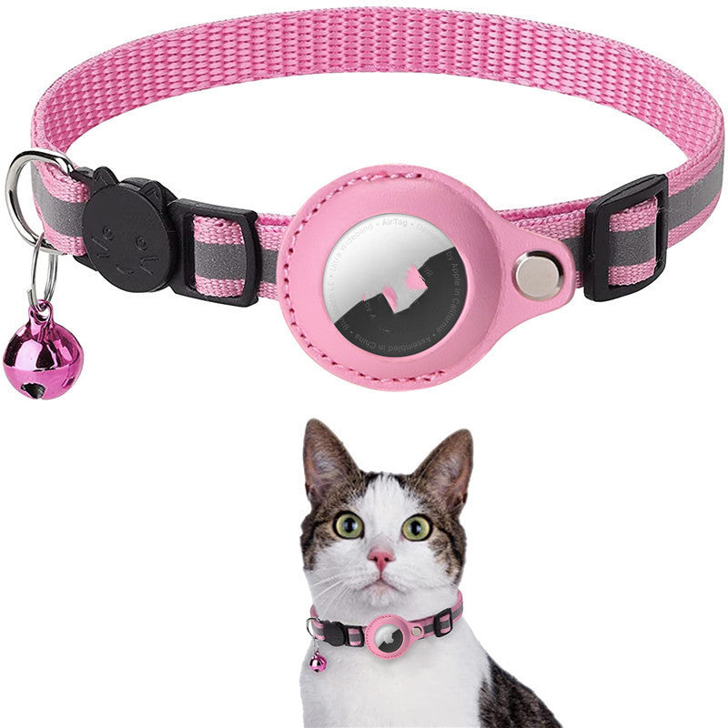 Pet Set Go™ Reflective Nylon Collar with Airtag Holder – Protective Case for Cats & Dogs