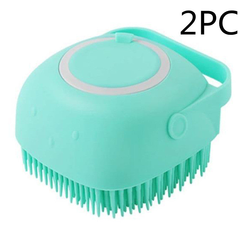 Pet Set Go™ 2-in-1 Silicone Bath & Massage Grooming Brush (Shampoo Dispenser)