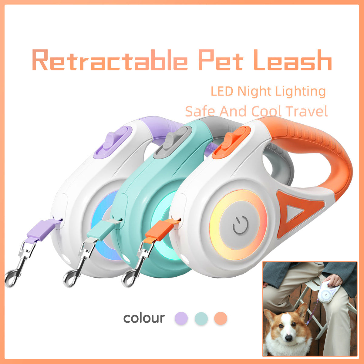 Pet Set Go™ Retractable Leash with Collar