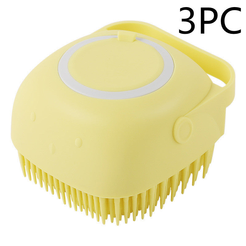 Pet Set Go™ 2-in-1 Silicone Bath & Massage Grooming Brush (Shampoo Dispenser)