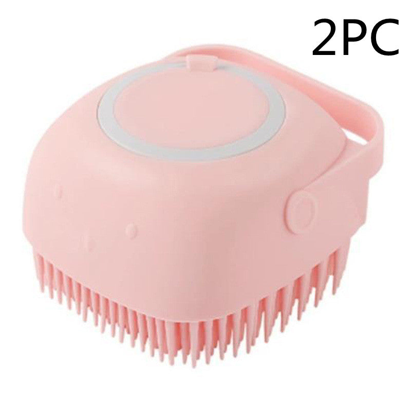 Pet Set Go™ 2-in-1 Silicone Bath & Massage Grooming Brush (Shampoo Dispenser)