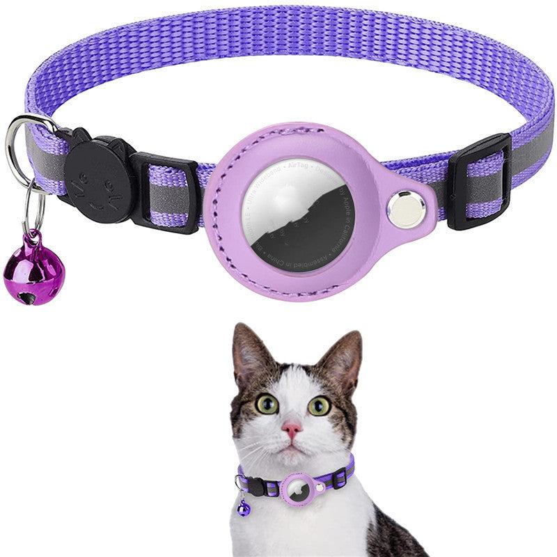 Pet Set Go™ Reflective Nylon Collar with Airtag Holder – Protective Case for Cats & Dogs